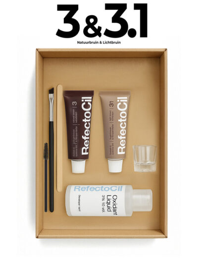 Refectocil Wimper & Wenkbrauw Verf Kit – 3 Natuurbruin & 3.1 Lichtbruin (Uitgebreid)